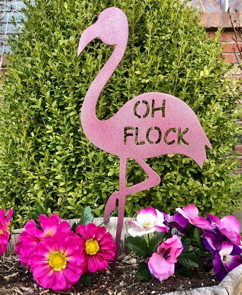 Flamingo Yard Art Pink Flamingo Funny Flamingo Etsy