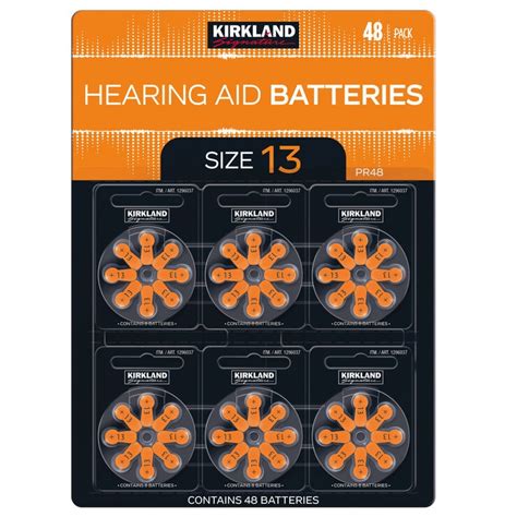 【楽天市場】カークランドシグネチャー 補聴器用空気電池 13/PR48 48粒 - Kirkland Signature Hearing ...