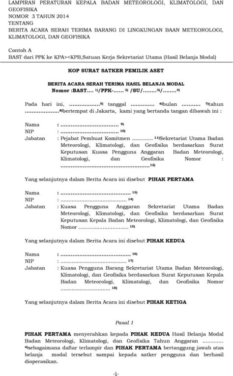 Contoh Berita Acara Serah Terima Barang Dari Ppk Ke Kpa Gawe CV