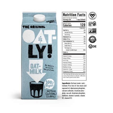 Oatly Original Oatmilk 64 Fl Oz Fred Meyer