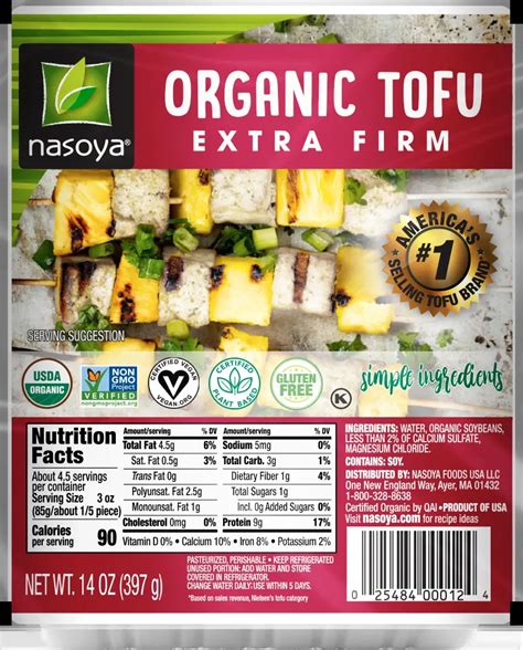 Vitasoy Usa Organic Nasoya Tofu Plus Extra Firm Calorie Calculator