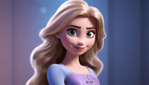 Premium AI Image Animation Portrait With Blonde Hair D