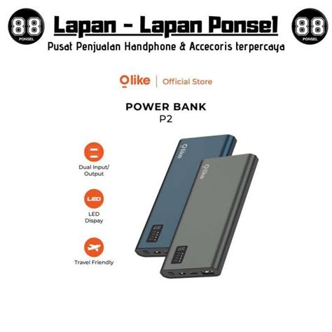 Jual Olike Powerbank 10 000mAh 3a Dual Output Port Usb Type C