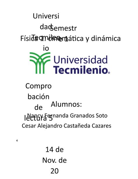 Comprobacion De Lectura Fisica De Noviembre Del Universi