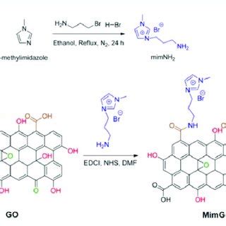 Schematic Representation Of Chemical Route To Functionalize The Go With