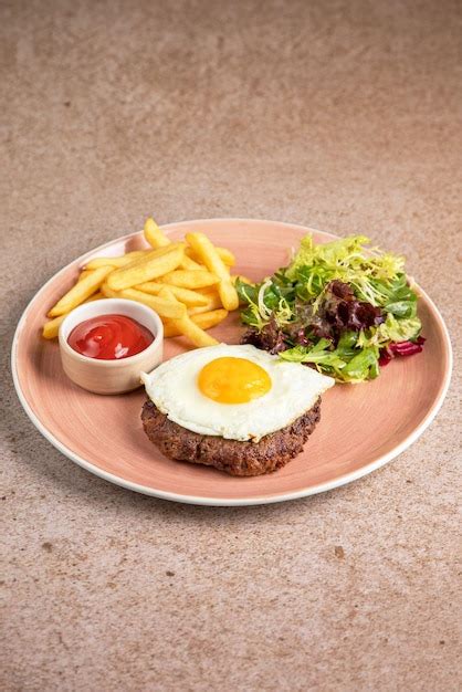 Receta De Huevo Y Ensalada De Verduras Sobre Un Fondo Gris Tostadas