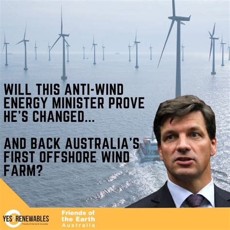 Call On Angus Taylor To Back Australias First Offshore Wind Farm