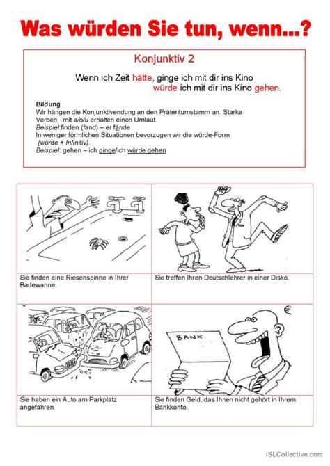 Konjunktiv Grammatikerkl Rungen English Esl Worksheets Pdf Doc