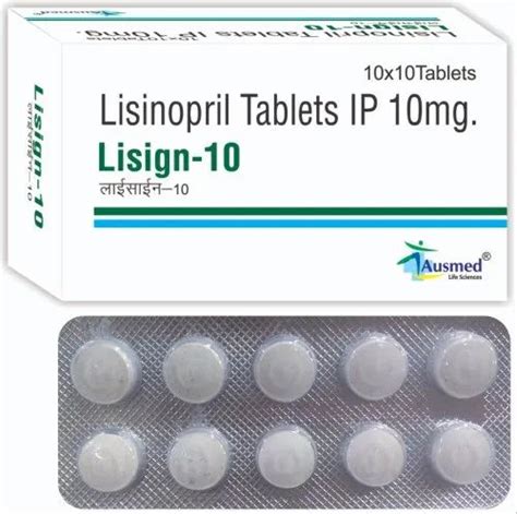 Lisign Lisinopril Tablets Ip 10mg Packaging Type Blister At ₹ 76