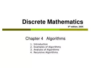 PPT - Discrete Mathematics: Algorithms PowerPoint Presentation, free ...