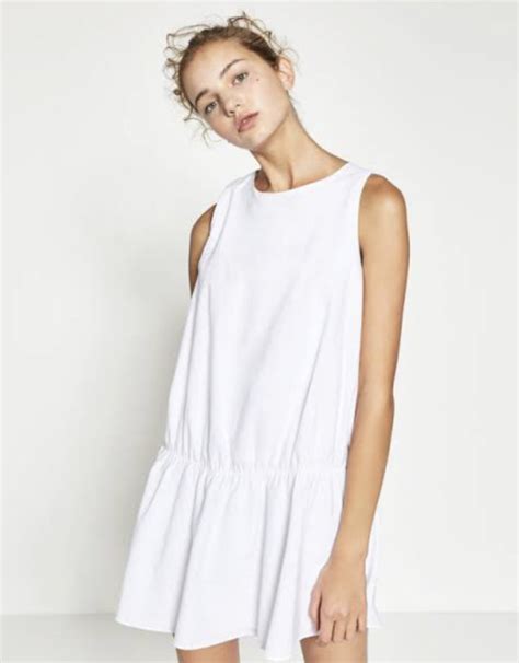 Zara White Dress Womens Fashion Dresses And Sets Dresses On Carousell