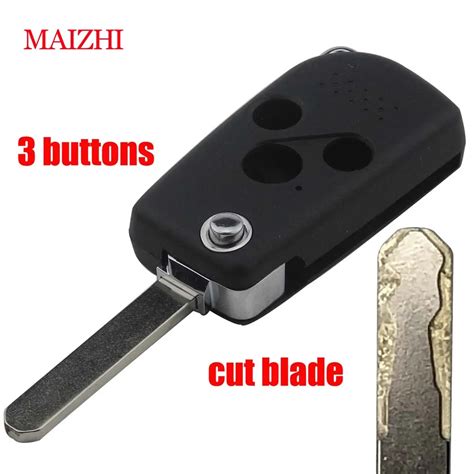 Jingyuqin Cut Blade Buttons Remote Key Blank For Honda For Jazz Crv