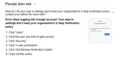 Snip Your Sign In Settings Dont Meet Your Organizations Step