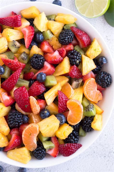 Summer Fruit Salad With Honey Lime Dressing Borrowed Bites