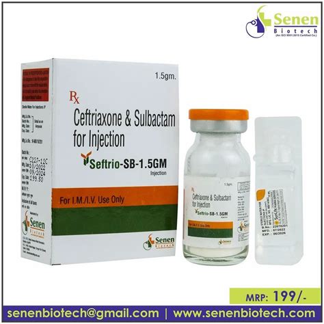 1ml 5ml Allopathic SEFTRIO SB Ceftriaxone Sulbactum For Injection