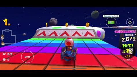 Mario Kart Tour Rmx Rainbow Road Youtube