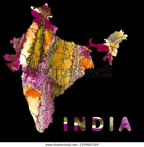 India Map Watercolor Abstract Painting Country Stock Illustration 1394865164 | Shutterstock