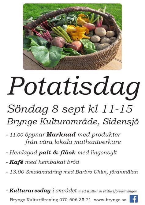 Potatisens Dag Bygdsam N Tradalen