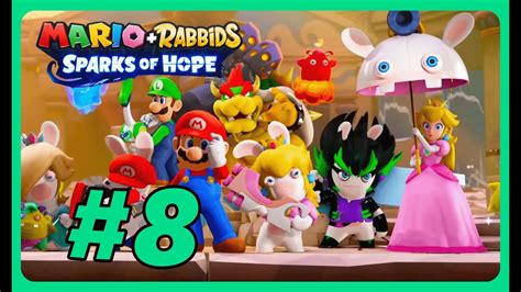 Let S Play Mario Rabbids Sparks Of Hope 8 Time To Fight Bedrock Midboss World 2 Youtube