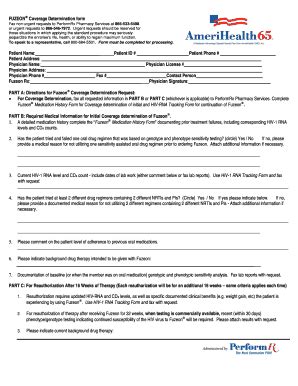 Fillable Online Coverage Determination Form Amerihealth Basic Fax