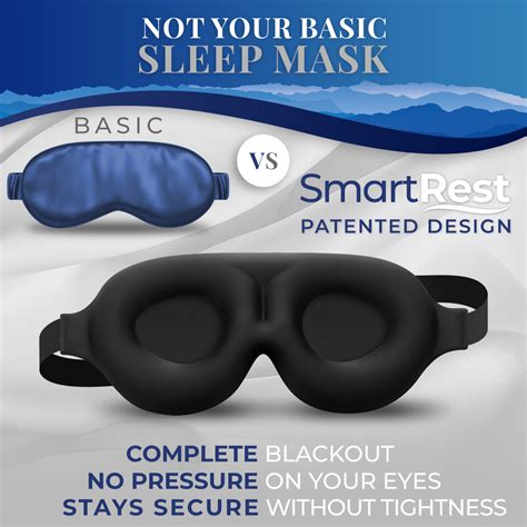 Smartrest Sleep Mask [2 Pack] Eye Mask For Sleeping