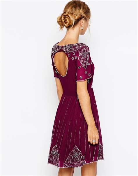 Lyst Frock And Frill Embellished Skater Dress In Purple