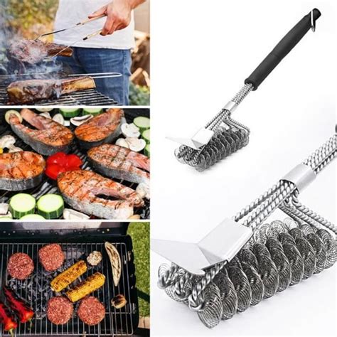 Brosse De Nettoyage Pour Grille Avec Racloir Brosse De Barbecue En