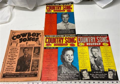 Vintage S Country Song Roundup Magazine Cowboy Song