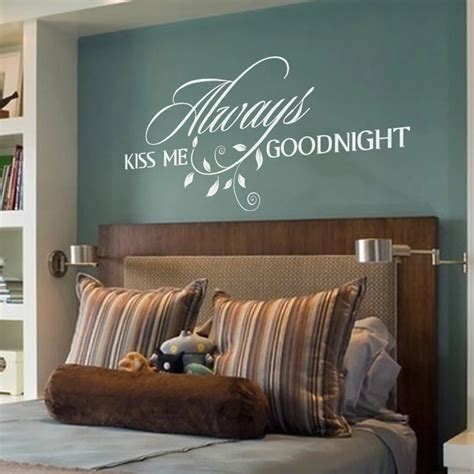 Always Kiss Me Goodnight Vinyl Wall Decal Romantic Love Vinyl Wall