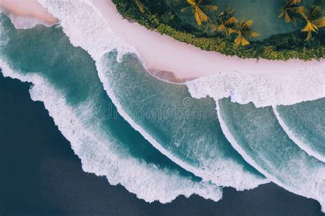 Ai Generated Image Drone Photo Of Beach For Refreshing And Calmness