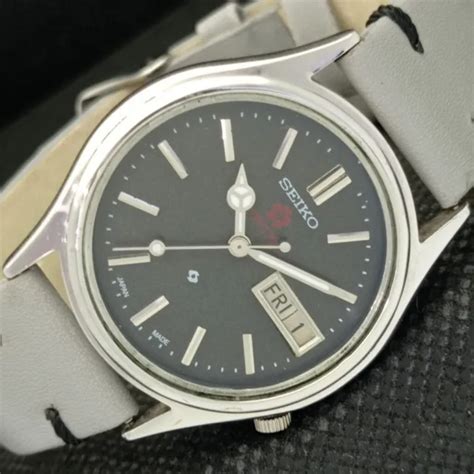 Old Seiko Expo Automatic A Vintage Japan Mens Black Watch B