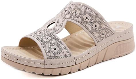 Hausschuhe Damen Leder Bequem Frauen Sommer Strass B Hmen Pantoletten