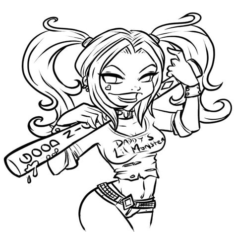 Dibujos De Harley Quinn Para Colorear Dibujos Online