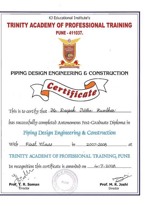 Pdf 6 Piping Course Certificate Dokumentips