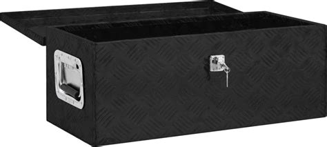 VidaXL Opbergbox 70x31x27 Cm Aluminium Zwart Bol