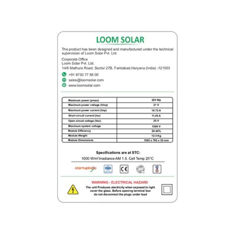 Loom Solar Shark Watt Volt Mono Perc Half Cut Panel Products