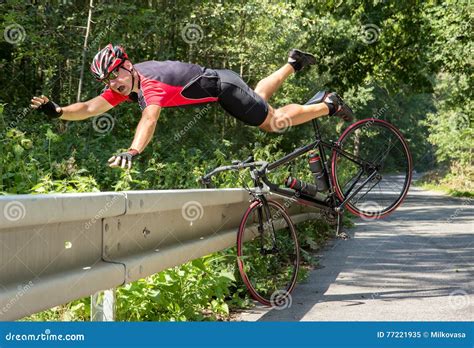 Cyclist Falls Off The Bike Stock Image Image Of Accident