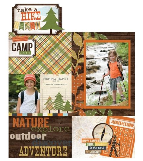 Take A Hike Collection From Simple Stories Scrapbook Layout Vacation Scrapbook Outdoors