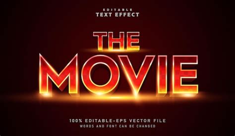 Premium Vector 3d Cinematic Movie Text Effect Editable Text Effect