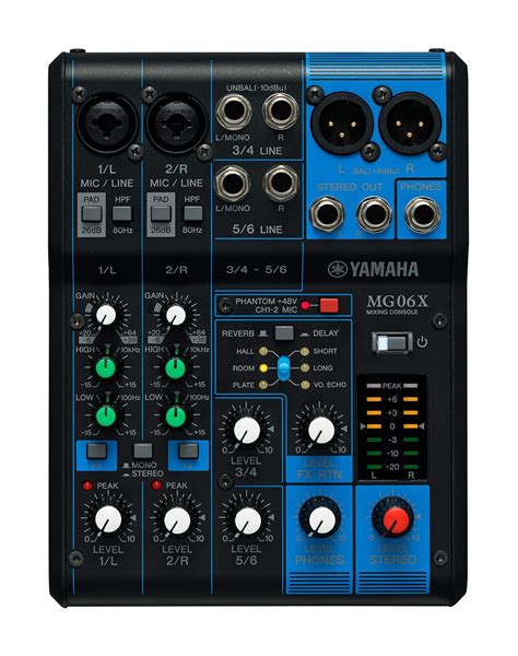 Yamaha MG06X 6-Input Stereo Mixer with Effects – Strings & Things Music LLC