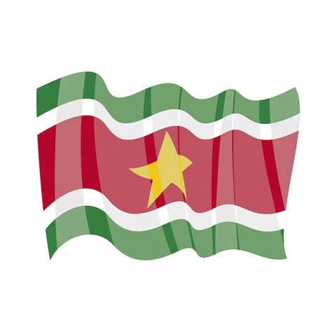 Premium Vector Suriname Flag In Vector