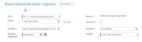 Elaboración De La Factura Electrónica De Venta Portal De Clientes