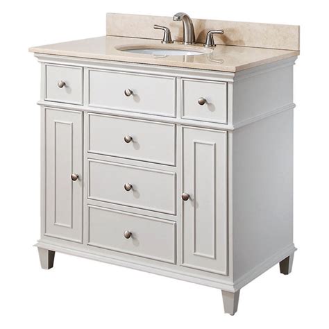 Avanity WINDSOR-V36-WT Windsor 36 in. Single Bathroom Vanity - White ...