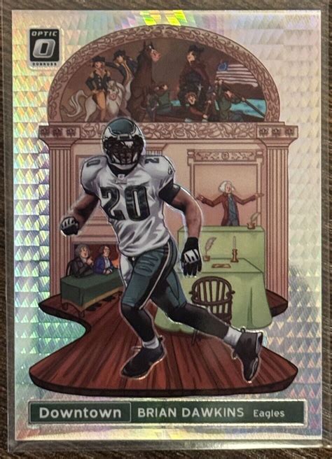 Panini Donruss Optic Prizm Brian Dawkins Downtown Eagles Rare Case