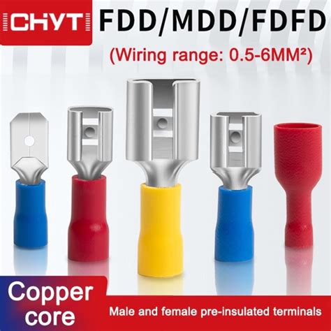 10Pcs 5Pairs FDD MDD FDFD Female And Male Pre Insulated Spade Cold