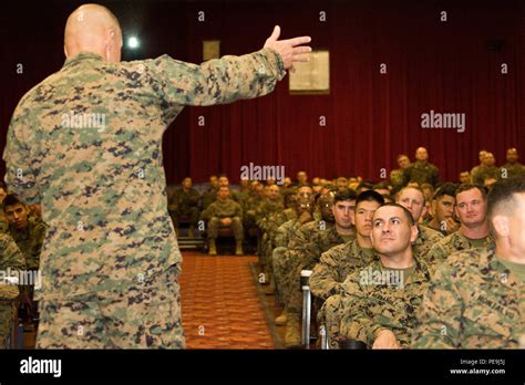 U S Marines Listen To Commandant Of The Marine Corps Gen Robert B