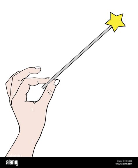 Hand Holding A Magic Wand Isolated Stock Vector Image And Art Alamy