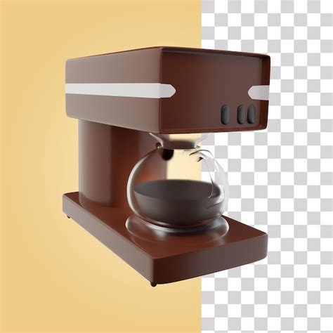 Cafeteira ícone 3d PSD Premium