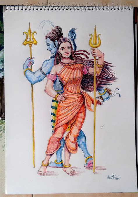 Share more than 147 shiva parvathi drawing images latest - seven.edu.vn