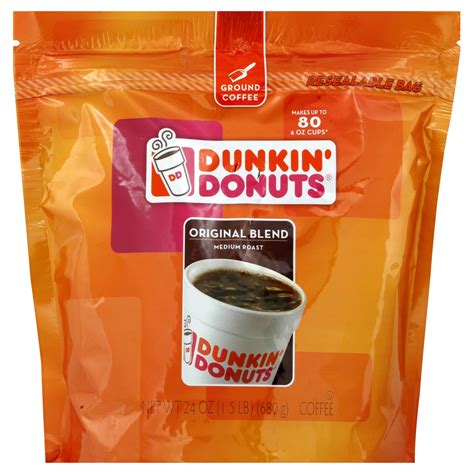 Dunkin' Donuts Coffee, Ground, Original Blend, Medium Roast, 24 oz (1.5 ...